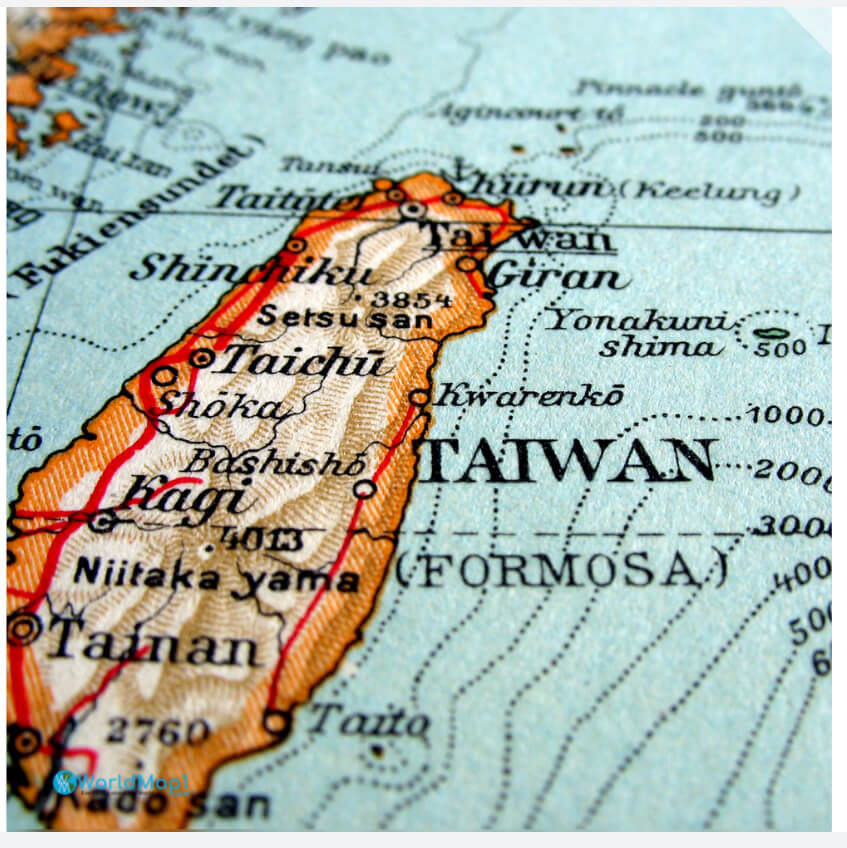 Taiwan Geography Map